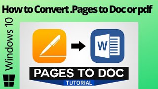 How to open .pages file on windows 10 | convert .pages to .docx