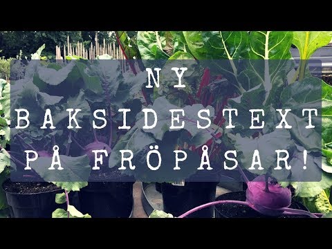 Nyhet: Fröpåsarna får nya baksidestexter