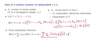 L13.10 Mean of the Sum of a Random Number of Random Variables