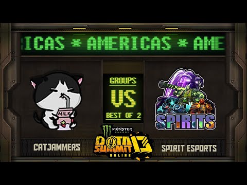 catJAMMERS vs Spirits Game 1 - Monster Energy Dota Summit 13 Online NA/SA: Groups w/ Moxxi & Neph