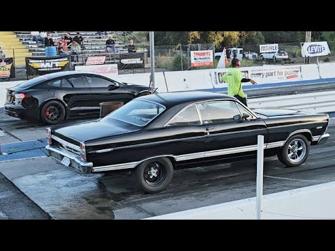 Thumbnail for 1967 Ford Fairlane vs. New Tesla Model S Plaid (1,020 HP) Drag Race by Ford Model 48, Ford Model N, Ford Model F, Ford Model AA, Ford Model TT, Ford Model K, Ford Model U, Ford Model T, Ford Model Y, Ford Model C