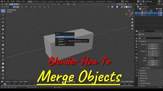 Blender How To Merge Objects