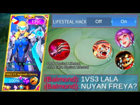 ONLY 0.1 KNOWS THIS UNKILLABLE FREYA HAAS'S CLAWS HACK LIFESTEAL | FREYA BEST BUILD 2022 | MLBB