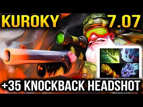 Kuroky Sniper with +35 Knockback Distance Headshot Talent Dota 2 7.07b