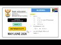 Q1 Mathematics Paper 1 May June 2026 Grade 12 DBE ALGEBRA