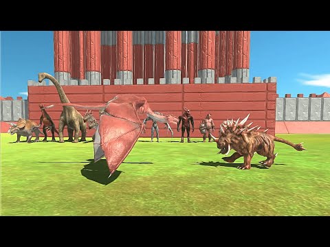 HERBIVORE DINOSAURS + FANTASY TEAM VS INFERNALS TEAM Tournament - Animal Revolt Battle Simulator