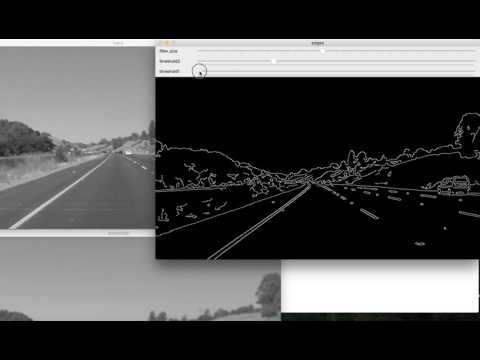 Helper GUI tool for Canny Edge Detection - for finding Lane Line Edges