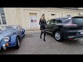 Granate Styling Walking In Public Vienna Attending Classic Car Tour Miniskirt Thigh High Boots