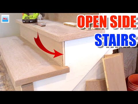 How To Finish Open Site Stairs Riser MrYoucandoityourself