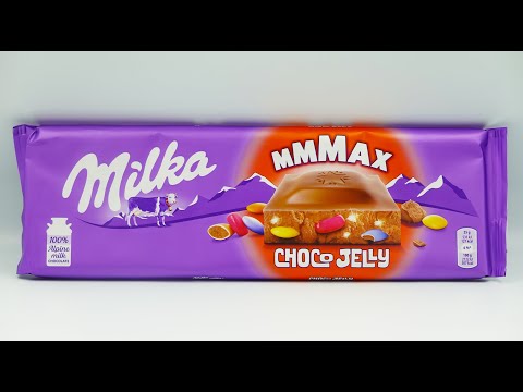 ASMR Unboxing Milka Mmmax Choco Jelly With Chewing Marmalade, Colored Dragees & Explosive Caramel