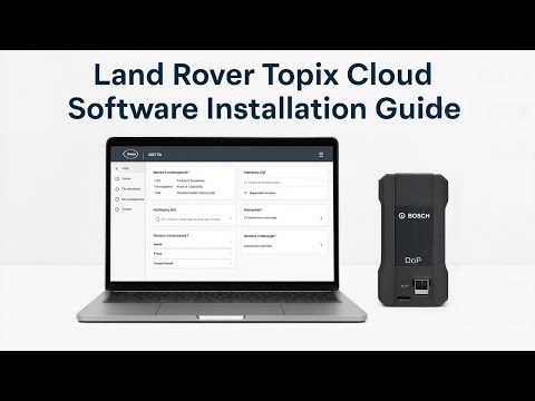 How To Install Land Rover Dealer Level Diagnostic Software.. Topix Cloud with Bosch DOIP VCI