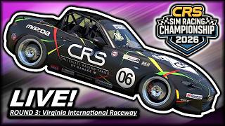 🔴 LIVE: CRS Round 3 at VIR | CRS Sim Racing Championship 2026