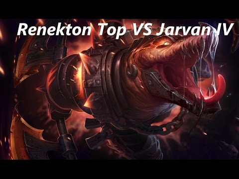 LoL - Renekton AD Top Ranked Gameplay → vs Jarvan, Platinum Elo, Victory