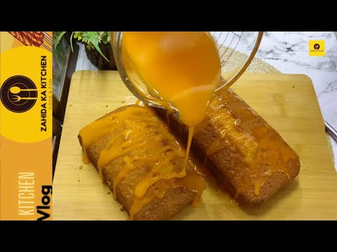 How to make Orange cake with yummy topping By Zahida Ka Kitchen #zahidakakitchen