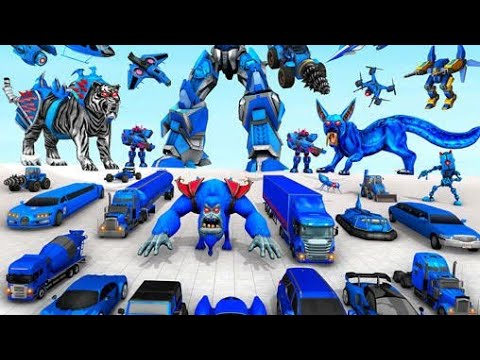 Police robot car transformation game android gameplay