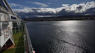 LIVE SAILAWAY PUNTA ARENAS CHILE SAPPHIRE PRINCESS ANTARCTIC GROUP CRUISE