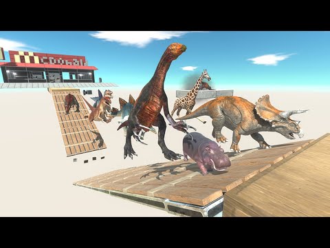 Run, Jump, Survive! | The Broken Bridge Challenge - Animal Revolt Battle Simulator