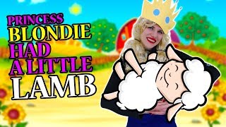 ★ MARY HAD A LITTLE LAMB Song ★ ANIMALSKETCH Nursery Rhyme for Children & Baby w/ Princess BLONDiE ★