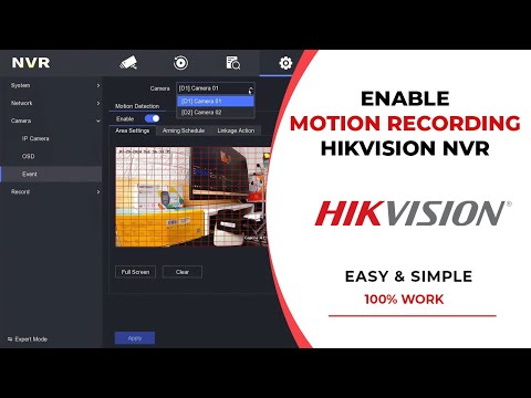 How To Enable Motion Detection Recording On Hikvision NVR