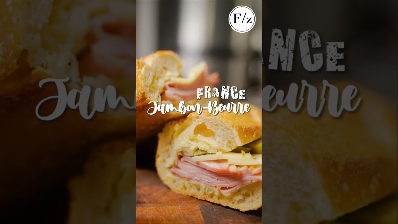 [Street Foods Challenge] 🥖 French Jambon-Beurre 🧈 Recipe #cookingathome #mukbang #easyrecipe #foodie