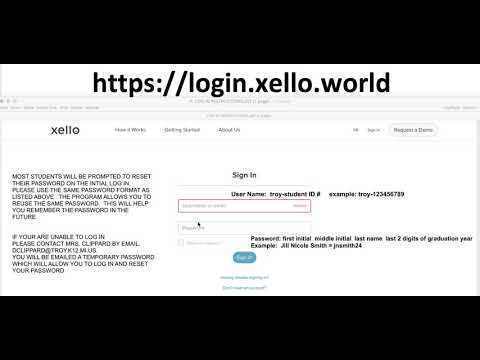 Xello Step 1 Log In