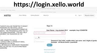 Xello Step 1   Log In