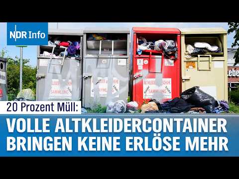 Video Thumbnail: Übervolle Altkleidercontainer: Warum immer mehr entsorgte Kleidung zum Müllproblem wird | NDR Info