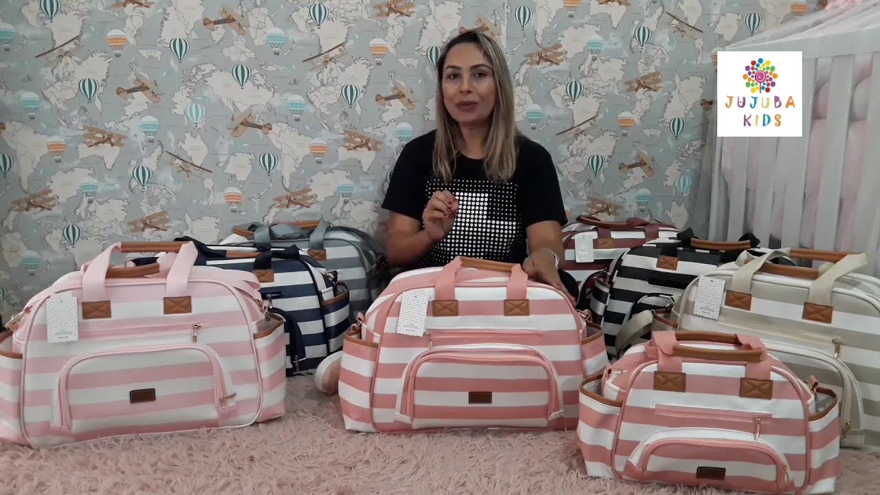 MOCHILA BEBÊ M- LISTRAS BEGE