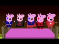 Five Little Peppa Pig Jumping On The Bed Nursery Rhymes Learn Kids Songs