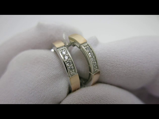 Срібні сережки креоли з золотом сжх226 Відео огляд