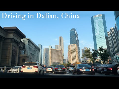 "4K" Dirigindo de Jinzhou à cidade de Dalian｜dirigindo nas ruas urbanas chinesas