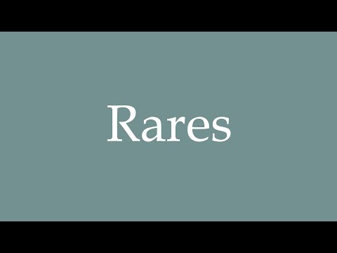 How to Pronounce ''Rares'' Correctly in French