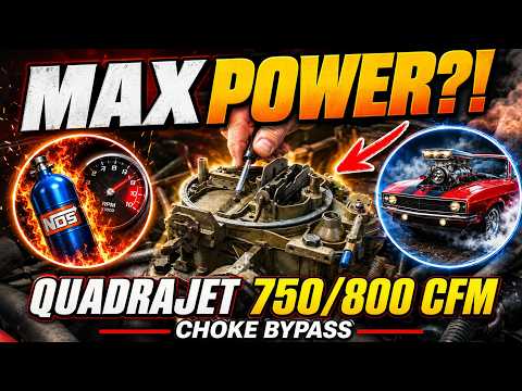 UNLOCK MAX POWER! 🔥 TURN YOUR ROCHESTER QUADRAJET INTO AN 800 CFM BEAST (DIY CARBURETOR TUNING MODS)