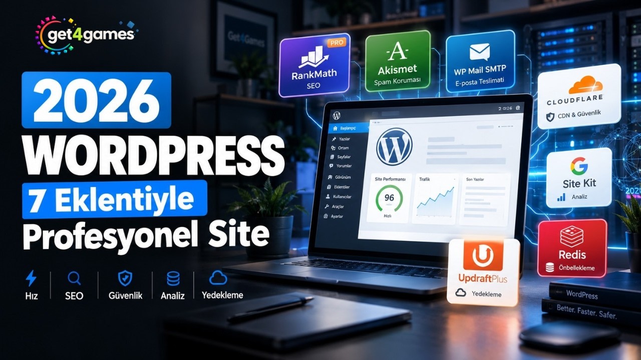 2026 WordPress İçin 7 Eklenti: Hız, SEO, Güvenlik ve Yedekleme
