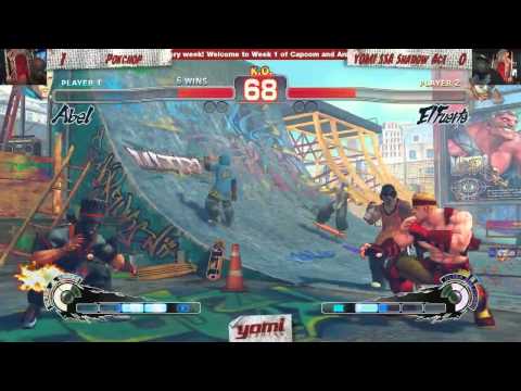 Loser's Semifinals: Pokchop (Abel) vs. YOMI SSA Shadow Ace (El Fuerte) - USF4; Capcom/Anime Week 1