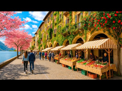 Fantastic Spring Walking Tour in Ticino 🇨🇭 Switzerland 4K