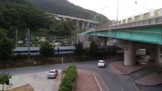 preview picture of video '[KTX] 부산행 KTX 경산시 통과영상'