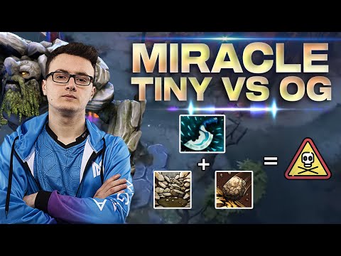 Nigma.Miracle- BEST Tiny in Dota 2 - MVP vs Team OG - M-God back to Legend