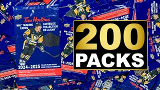 Opening 200 Packs of 2024-25 Upper Deck Tim Hortons Hockey Cards - NHL Trading C
