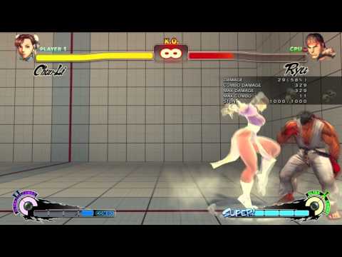 SSF4 - Chun li most damaging reset combo? 759 DMG!