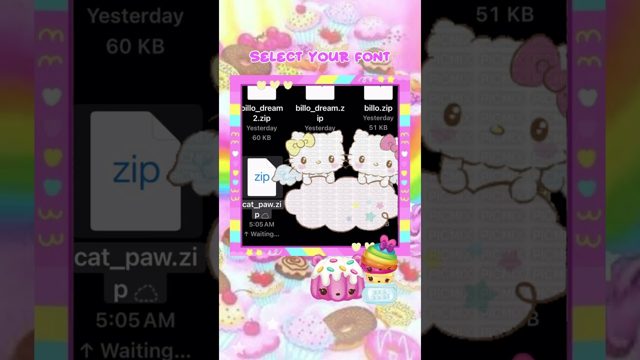 🌈🍭how to install cute fonts!! #nostalgia #kidcore #kawaii #capcut #sanrio #cutecore (for reach)🧃