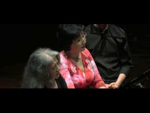 Martha Argerich&Jania Aubakirova plays Mozart Andante with Variations in G, K.501