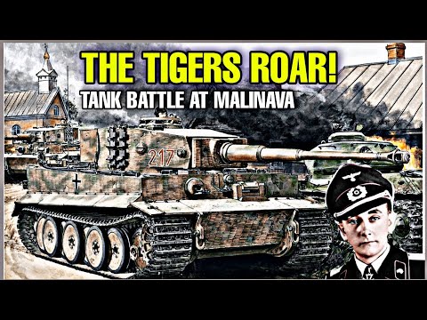 2 Tiger Is vs 17 IS-2s: Tank Battle at Malinava | Otto Carius Storms the Village!