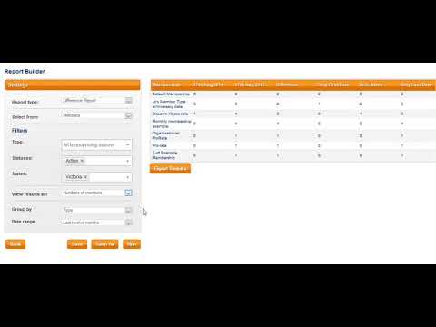 Building Reports: Report Builder - Difference report example