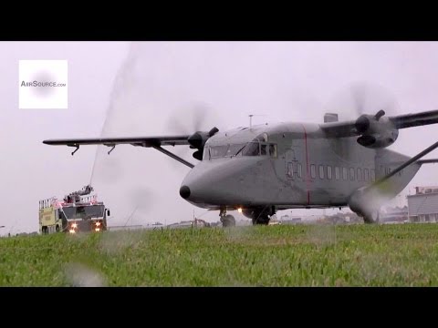 C-23 Sherpa Retirement - Fire Hose Salute