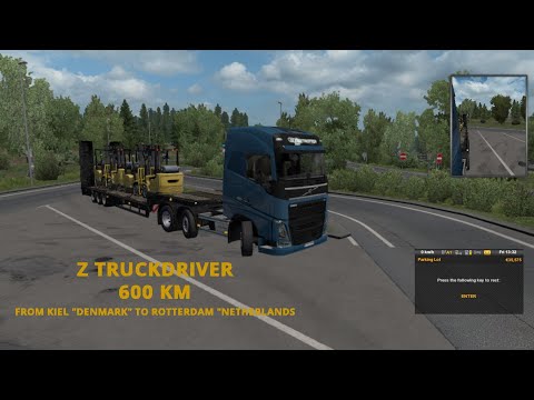 600 Km from Denmark to Netherlands Euro Truck Simulator 2 | Volvo FH Globetrotter | Keyboard + Mouse