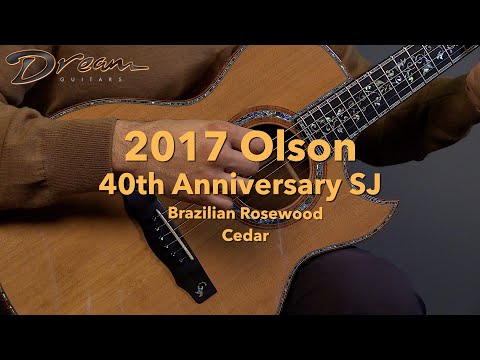 Dream Guitars - 2017 Olson 40th Anniversary SJ, Brazilian Rosewood & Cedar #guitar #boutiqueguitar