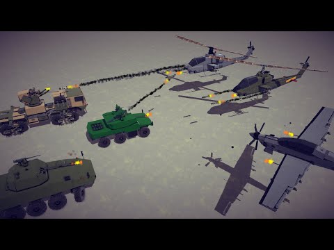 Attack Aircrafts vs Armored Vehicles #1 | Besiege