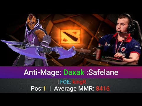 Anti-Mage Perspective by Daxak | @1440p | Safelane Pos:1 |  | FOE: kingR |5797284859
