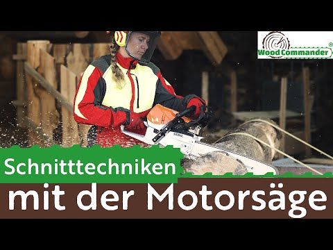 Cutting techniques with a chainsaw
